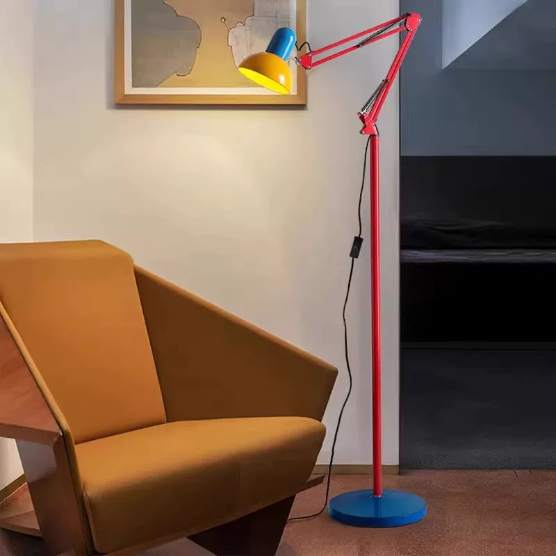 Adjustable Memphis-Style Floor Lamp with Bold Colour Design-0