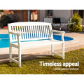 NNEDSZ Outdoor Garden Bench Seat Wooden Chair Patio Furniture Timber Lounge