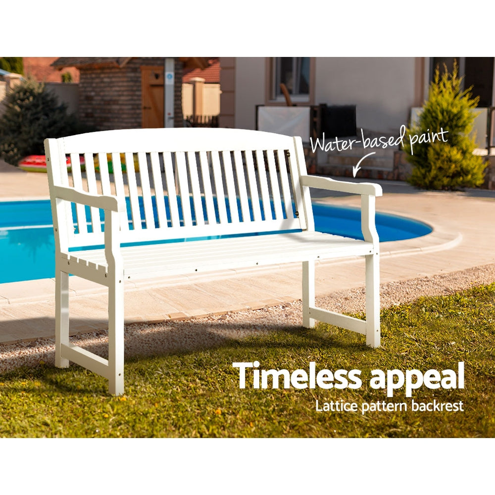 NNEDSZ Outdoor Garden Bench Seat Wooden Chair Patio Furniture Timber Lounge