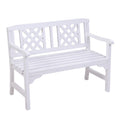 NNEDSZ Garden Bench 2 Seat Patio Furniture Timber Outdoor Lounge Chair White