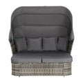 NNEDSZ Outdoor Sun Lounge Setting Patio Furniture Wicker Sofa Garden Day Bed