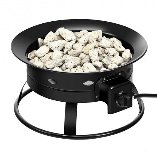 58 000BTU Firebowl Outdoor Portable Propane Gas Fire Pit with Cover and Carry Kit-5