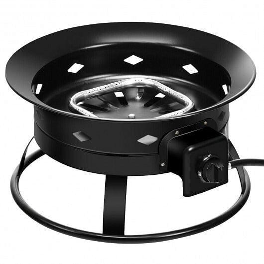 58 000BTU Firebowl Outdoor Portable Propane Gas Fire Pit with Cover and Carry Kit-0