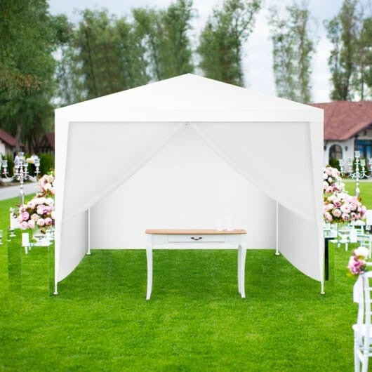 10 x 10 Feet Outdoor Side Walls Canopy Tent with 4 Removable Sidewalls-0