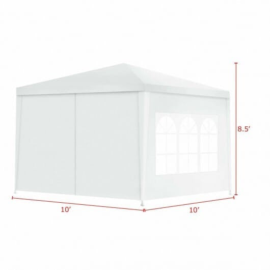 10 x 10 Feet Outdoor Side Walls Canopy Tent with 4 Removable Sidewalls-2