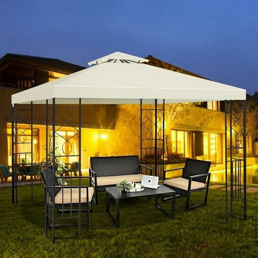 2 Tiers 10 x 10 Feet Patio Gazebo Canopy Tent-4