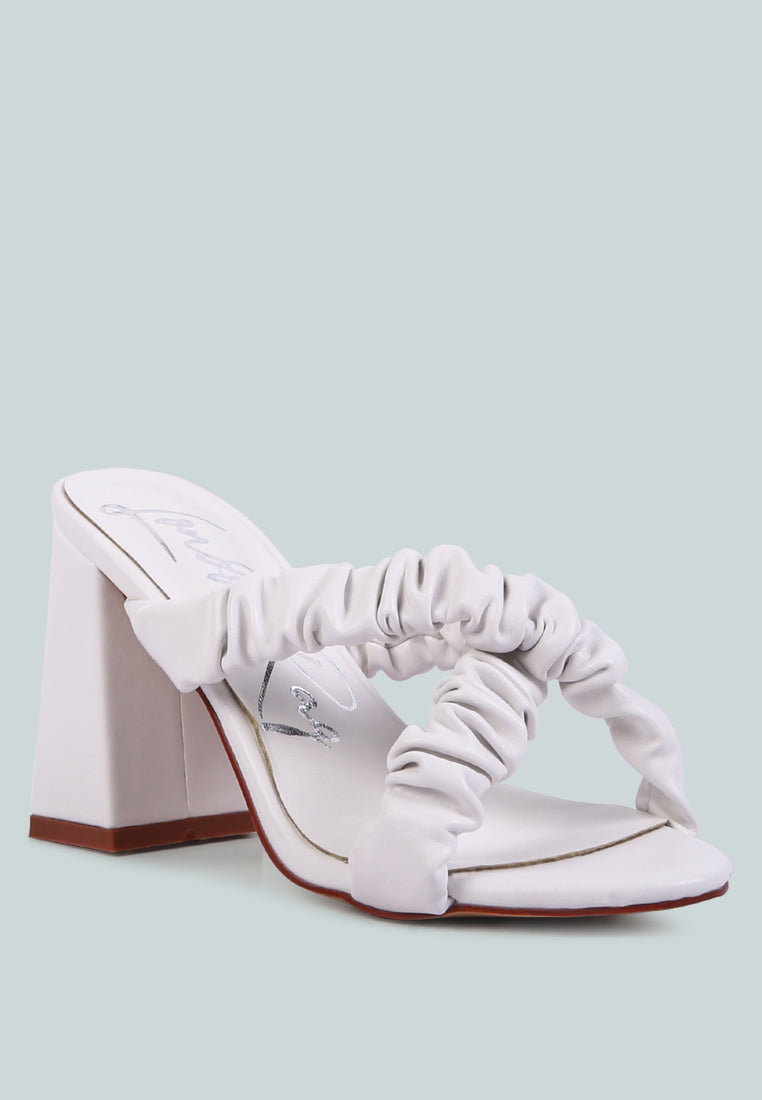 Page 3 Scrunchie Strap Block Sandals-1