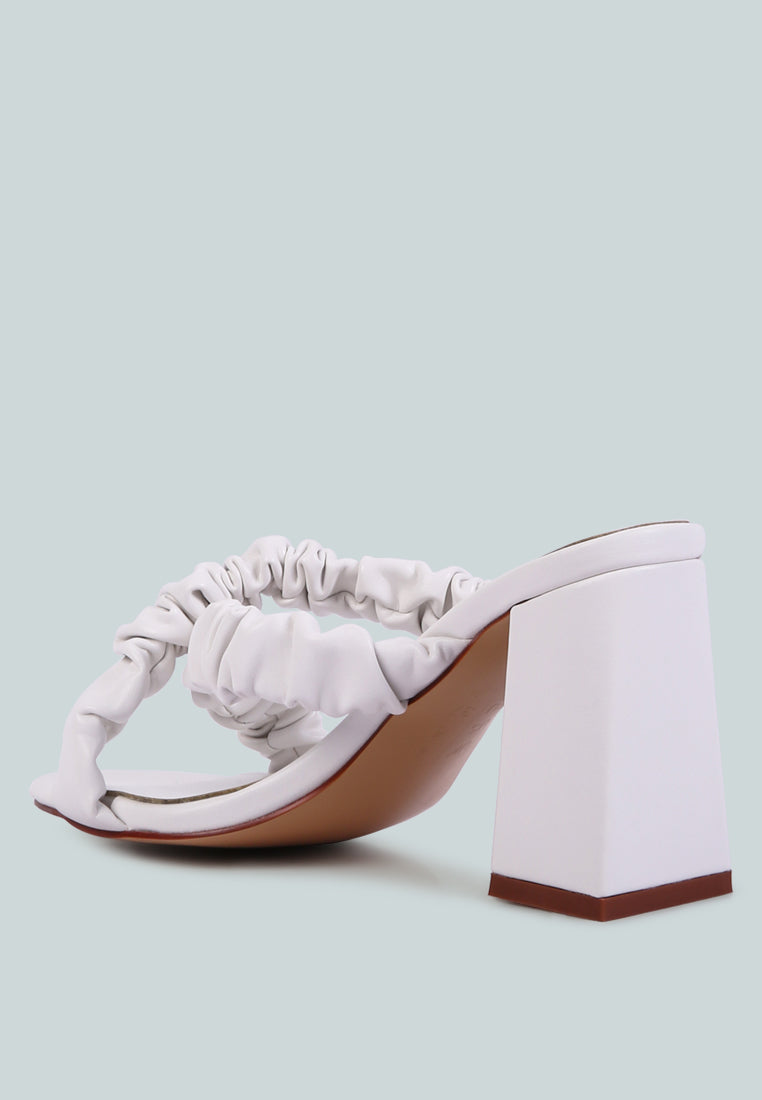 Page 3 Scrunchie Strap Block Sandals-2