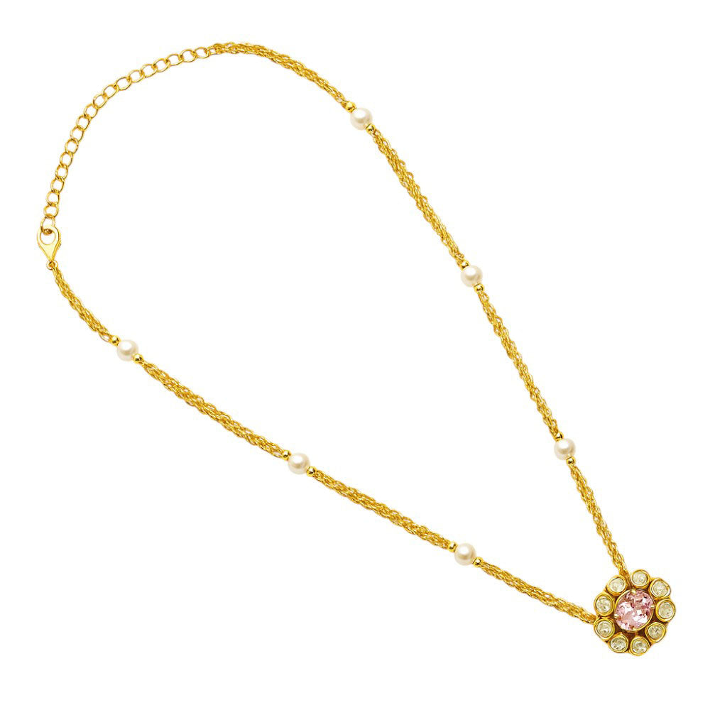 Kundan Polki Pendant Necklace 18K Gold Plated Jewelry for Women PGN1001-2