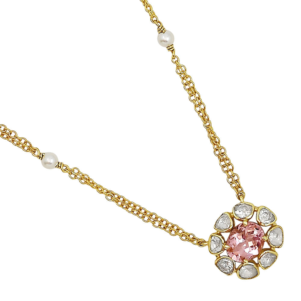 Kundan Polki Pendant Necklace 18K Gold Plated Jewelry for Women PGN1001-3