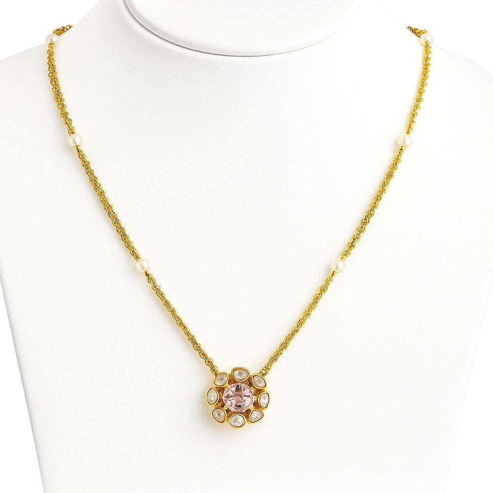 Kundan Polki Pendant Necklace 18K Gold Plated Jewelry for Women PGN1001-4
