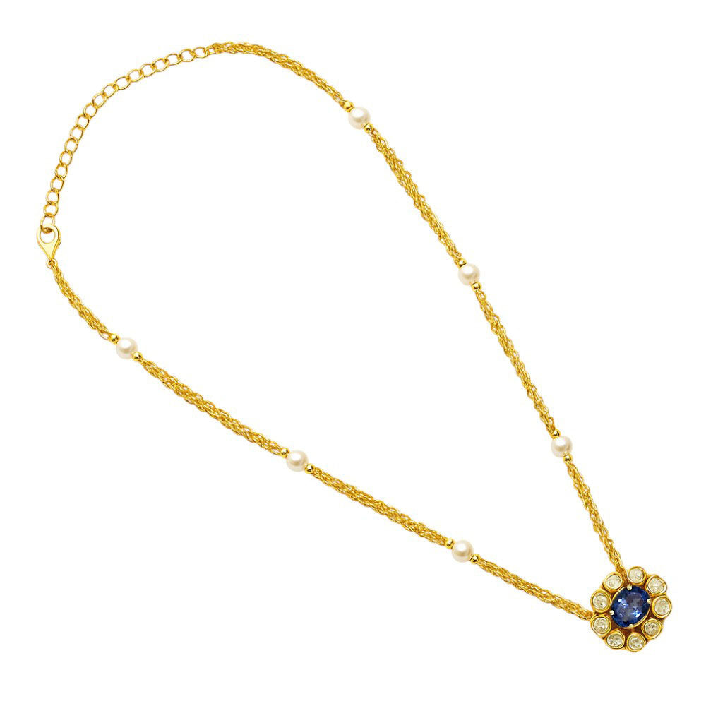 Kundan Polki Pendant Necklace 18K Gold Plated Jewelry for Women PGN1001-5