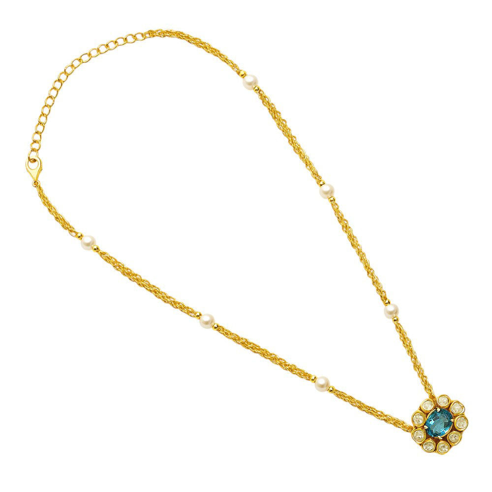 Kundan Polki Pendant Necklace 18K Gold Plated Jewelry for Women PGN1001-6