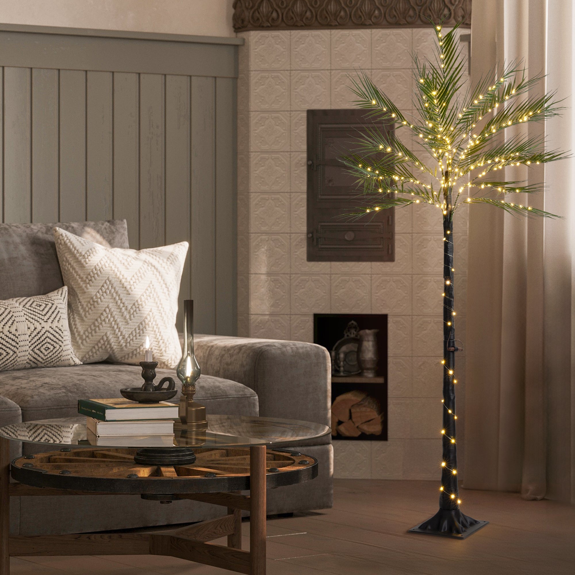 5.9ft Artificial Phoenix Palm Tree-3