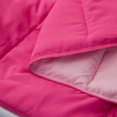 Full/Queen Traditional Microfiber Reversible 3 Piece Comforter Set in Pink-1