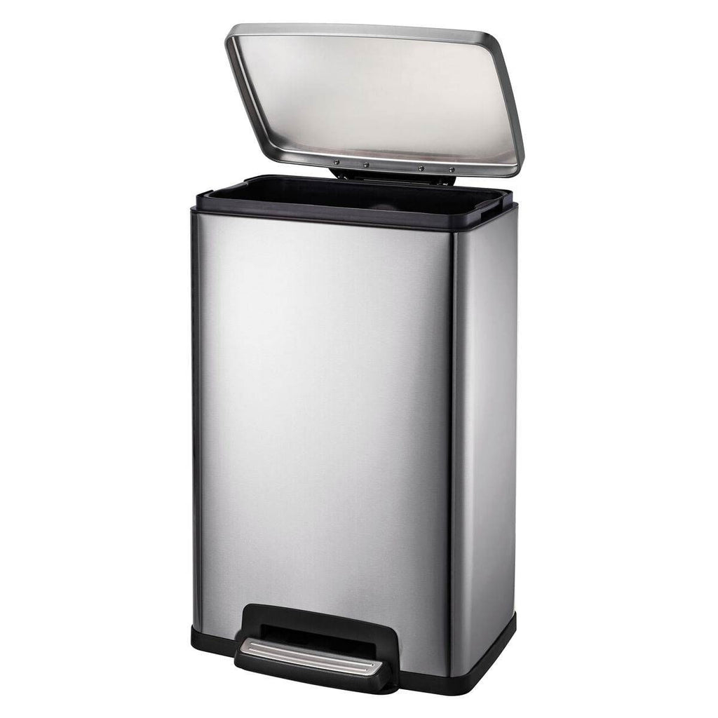 13-Gallon Kitchen Trash Can with Step Lid in Stainless Steel Finish-0