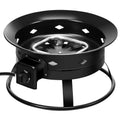 Portable Outdoor Black Metal Propane Fire Pit with Cover and Carry Kit-0