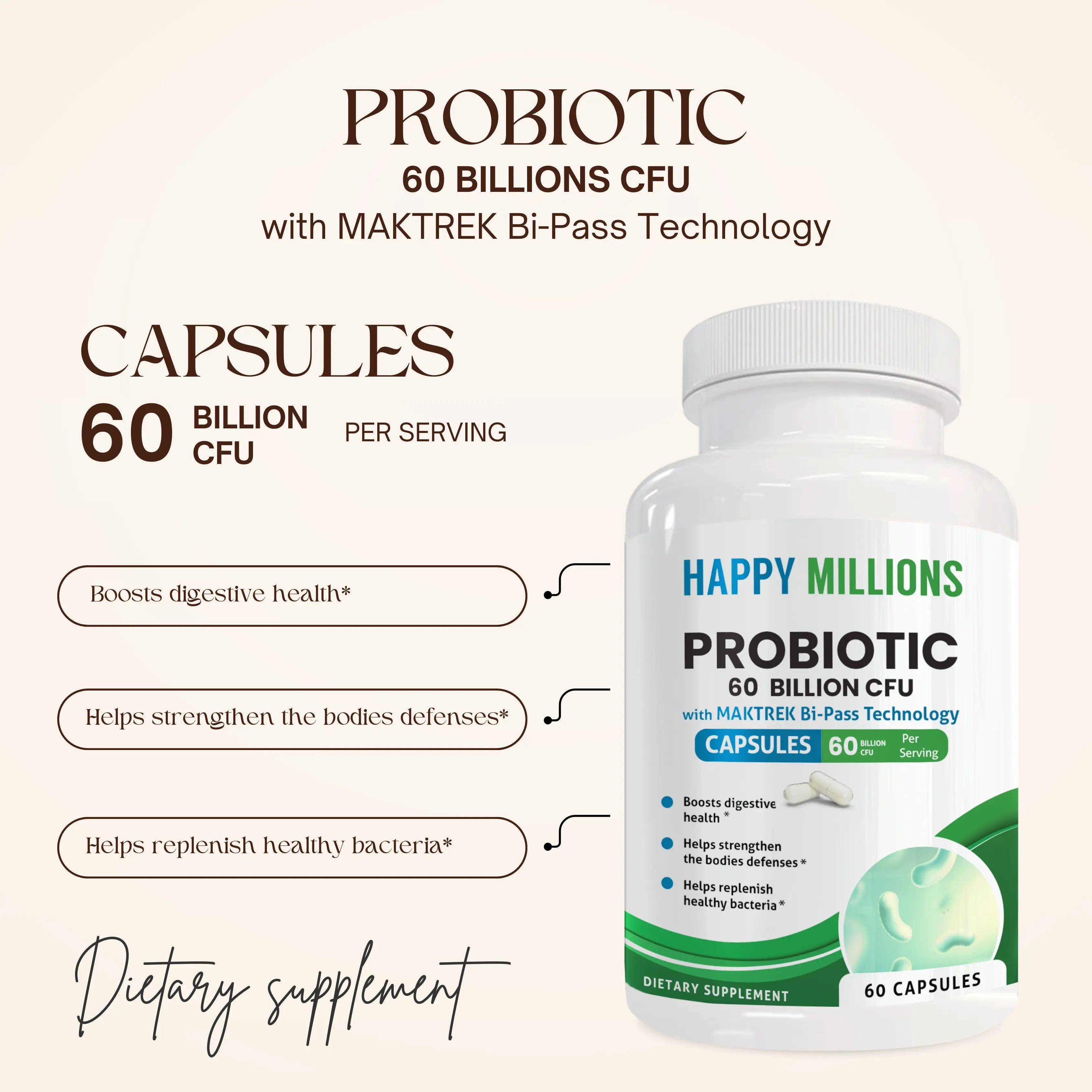PROBIOTIC 60 BILLION CFU : GUT HEALTH SUPPLEMENT-1