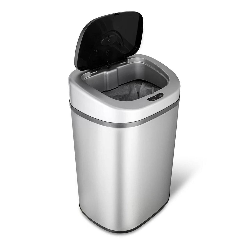 Stainless Steel 21-Gallon Kitchen Trash Can with Motion Sensor Lid-2