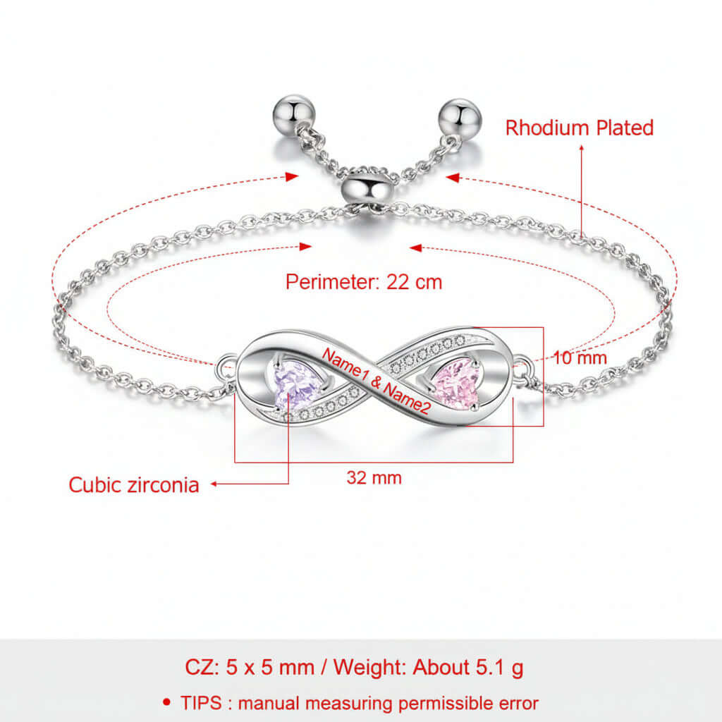 Personalized Birthstone Bracelet – Custom Engraved Jewelry for Women-1