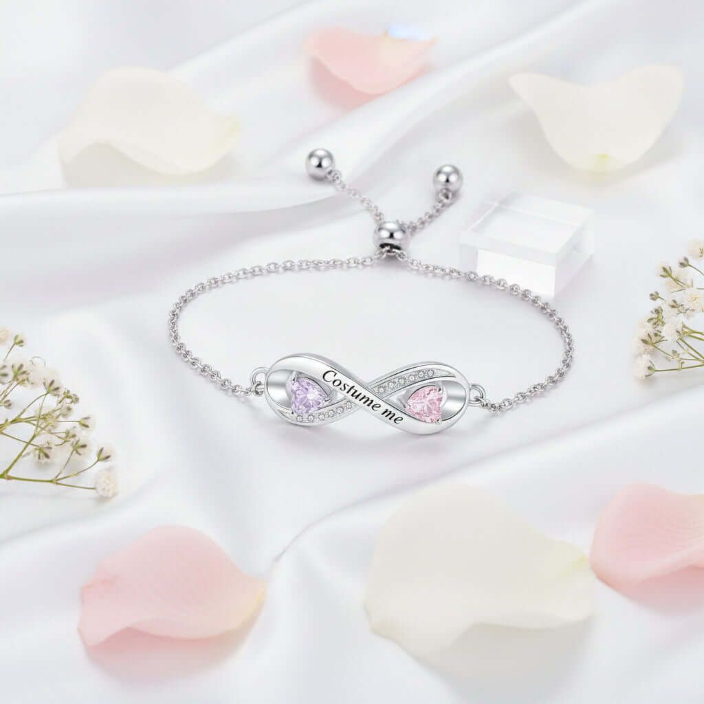 Personalized Birthstone Bracelet – Custom Engraved Jewelry for Women-2