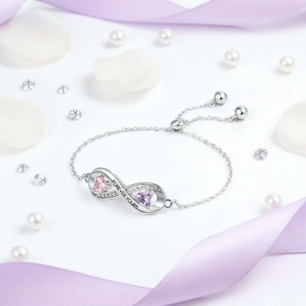 Personalized Birthstone Bracelet – Custom Engraved Jewelry for Women-3