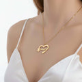 Personalized Heart Star Necklace Custom Name Stainless Steel Jewelry-4