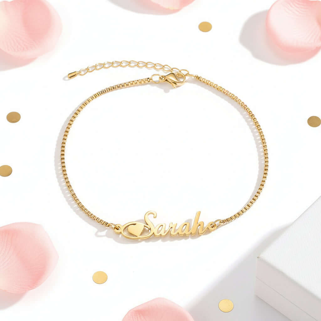 Personalized stainless steel letter bracelet Custom Initial Jewelry-1