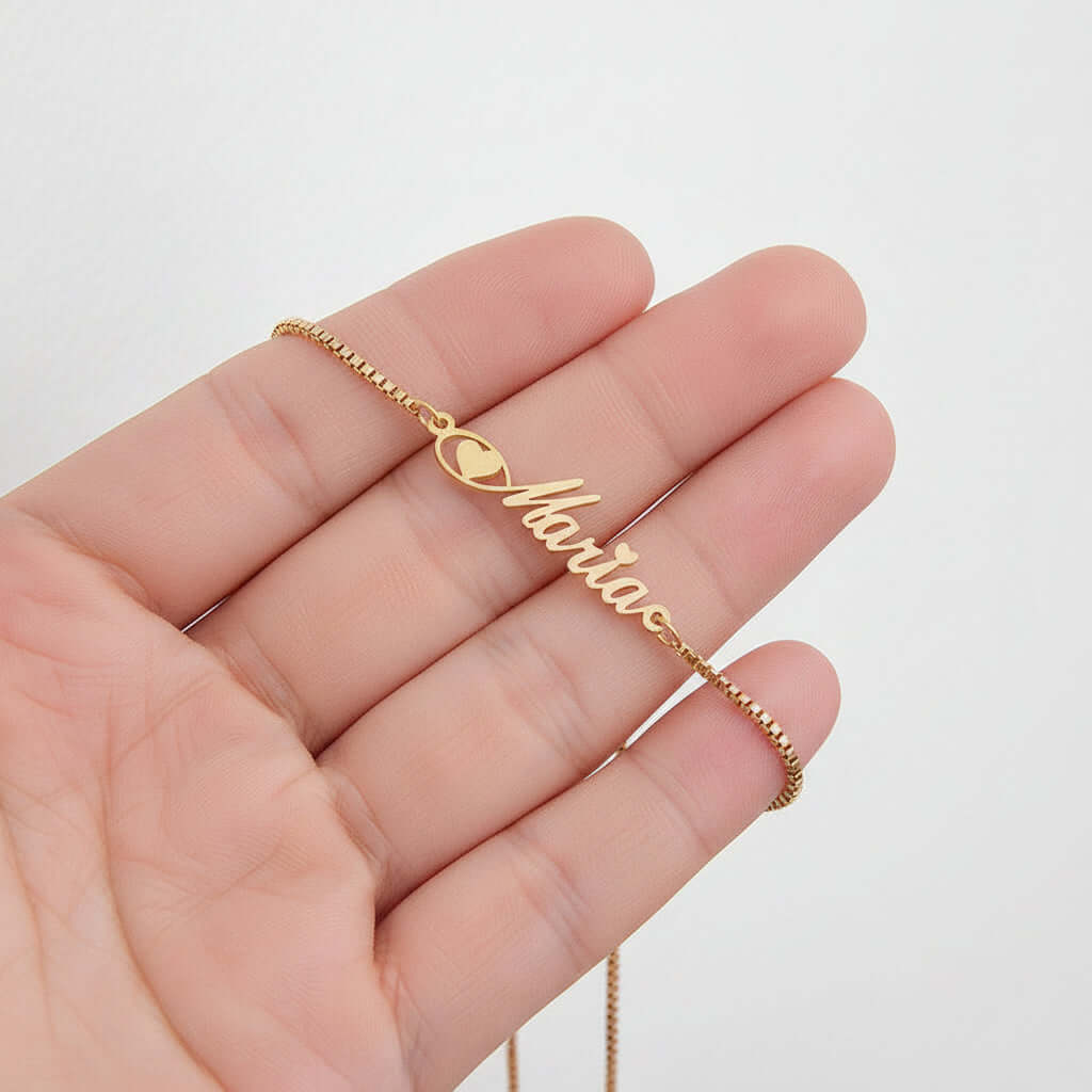 Personalized stainless steel letter bracelet Custom Initial Jewelry-5