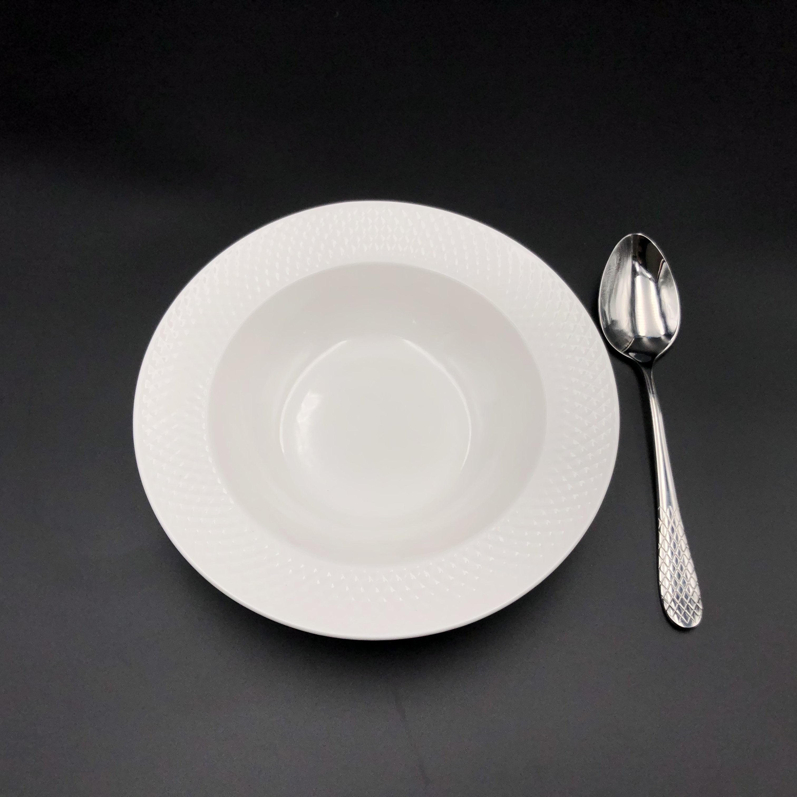 Fine Julia Porcelain Deep Plate Dinnerware Set For 6-1