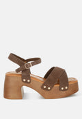 Pikansa Studded Real Suede Clog Sandals-0