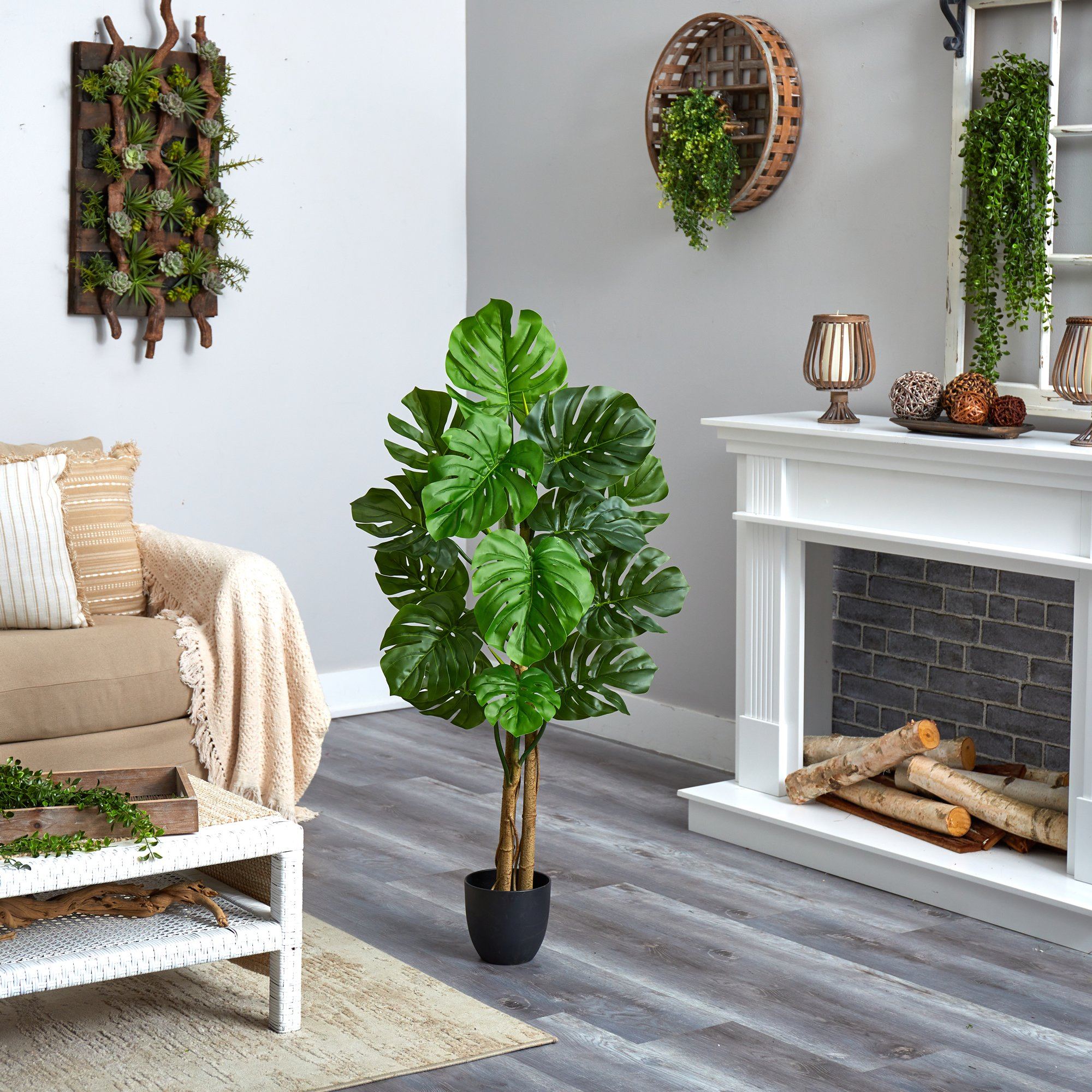 Artificial Monstera Tree UV Resistant (Indoor/Outdoor) 4’-3