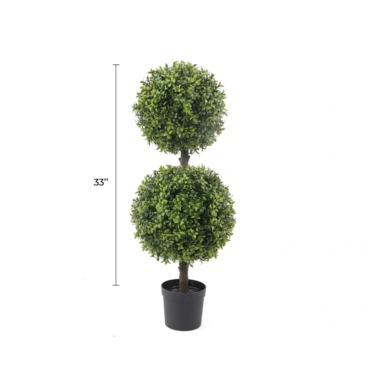 Double Ball Artificial Topiary Tree 33×14in – UV Resistant-1