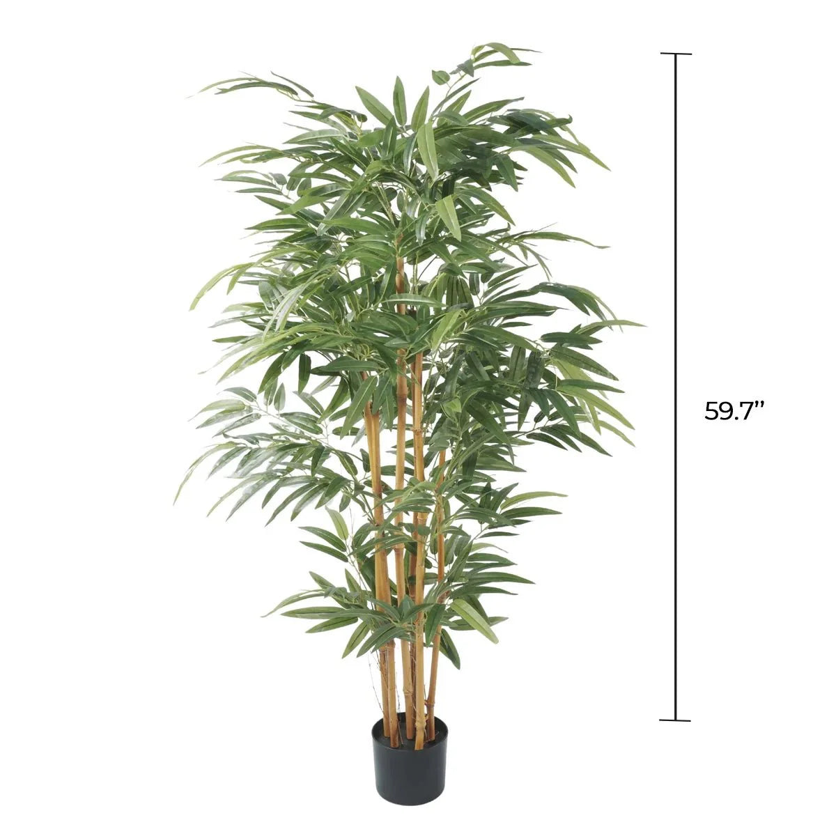 Potted Bamboo Natural Trunk Artificial Tree 59.1in-1