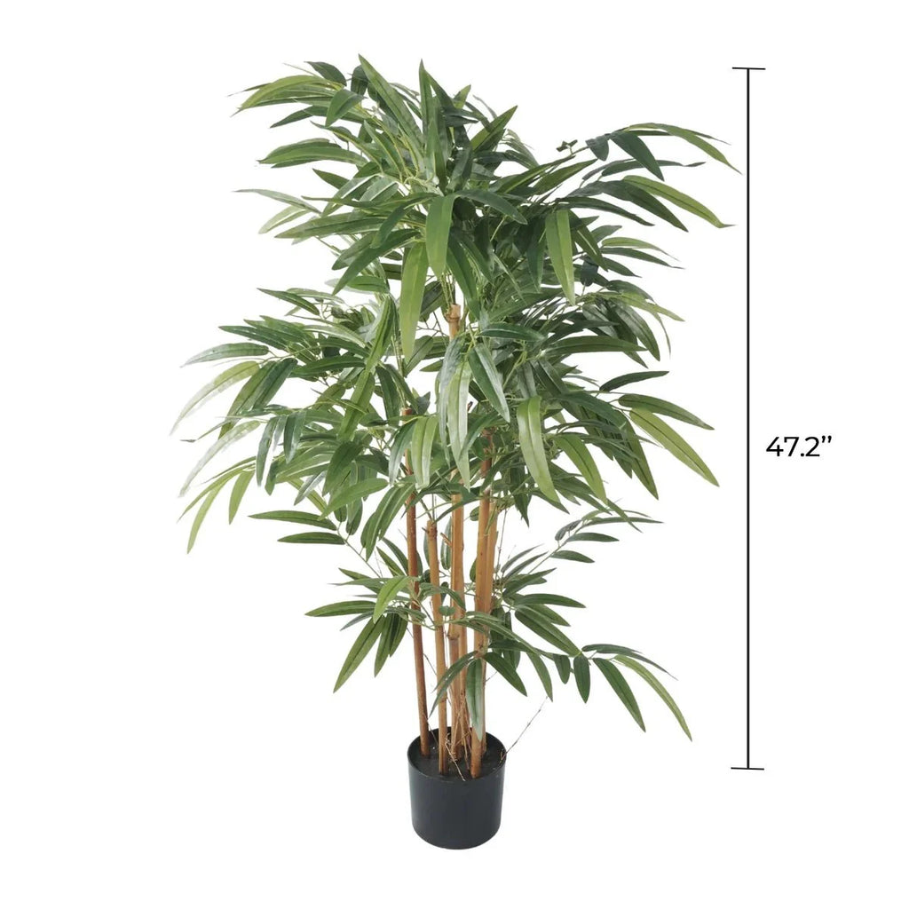 Potted Bamboo Natural Trunk Artificial Tree 47.2in-1