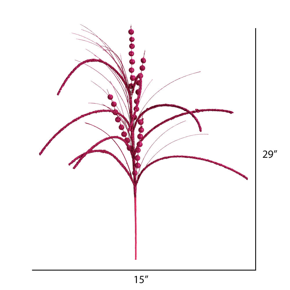 29" Berry Red Glitter Harvest Artificial Christmas Spray