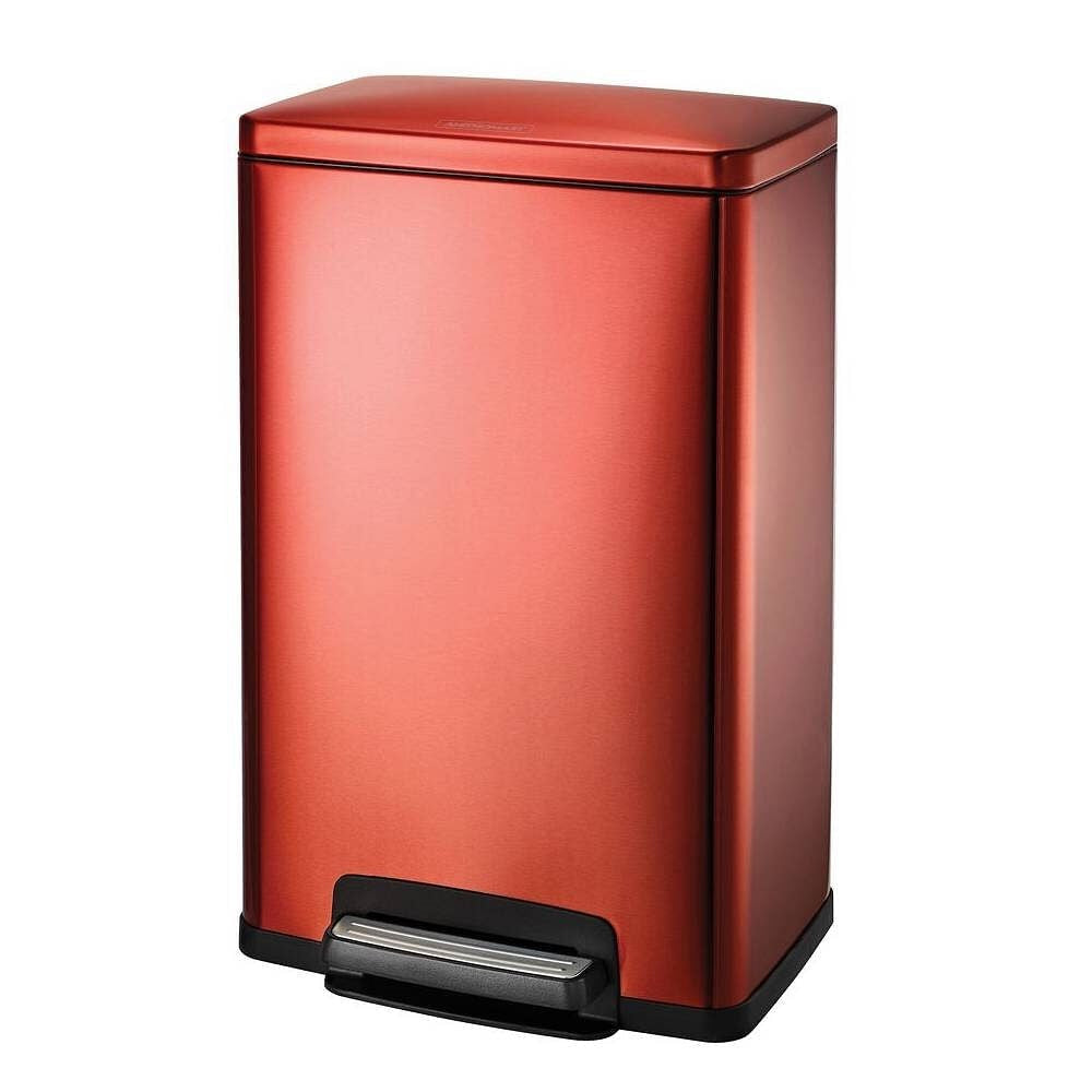 Stainless Steel 13-Gallon Kitchen Trash Can with Step Lid in Copper Red Finish-2