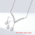 Rhinestone Claw Chain Jewelry Set – Elegant Crystal Necklace & Earrings for Women-2