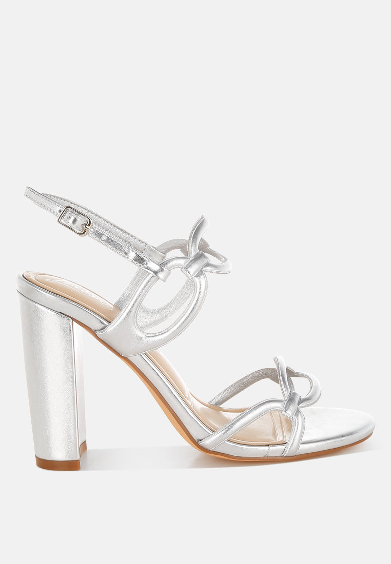 Ryzah Metallic Cut Out Chain Sandals-0