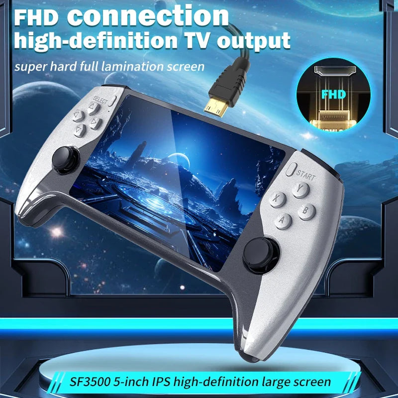 NNEOBA 5-Inch IPS HD Retro Handheld Game Console