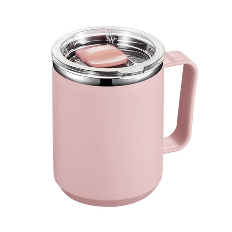 Stainless Steel Insulated Coffee Mug – 450 ml (Double-Wall Vacuum, Handle & Lid)-5