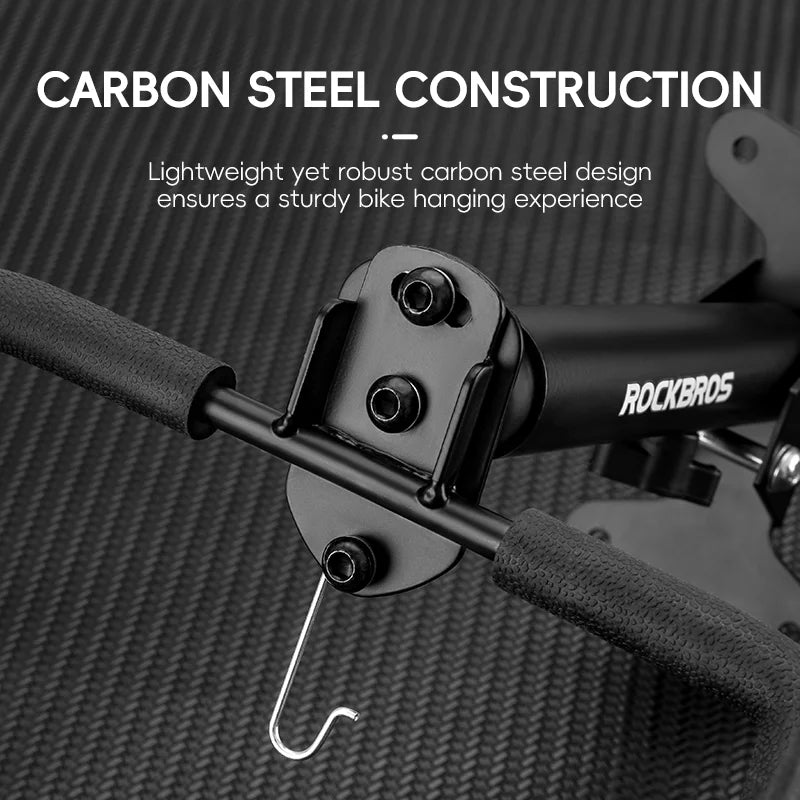 NNEOBA Wall Mount Bike Rack Heavy-Duty Carbon Steel Bicycle Holder Black-3
