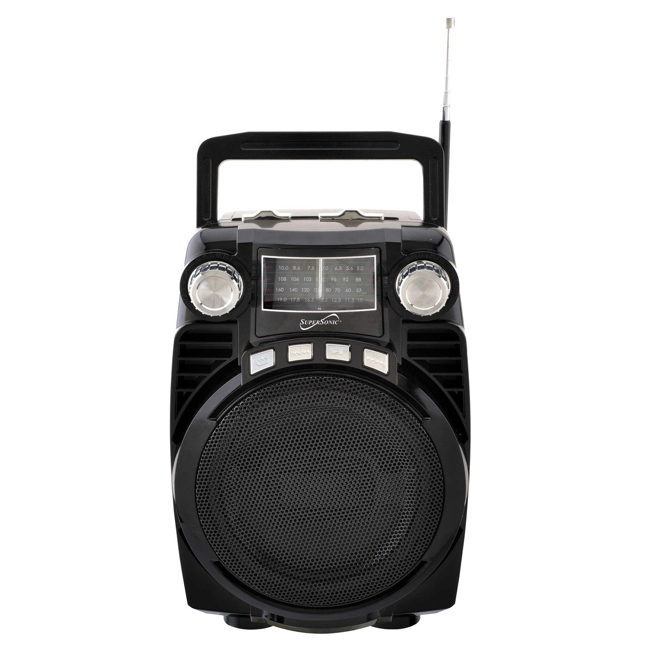 Supersonic Bluetooth Portable 4 Band Radio in Black-0