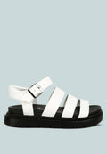 Belcher Faux Leather Gladiator Sandals-5