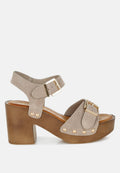 Lhasa Real Suede Leather Clog Sandals-0