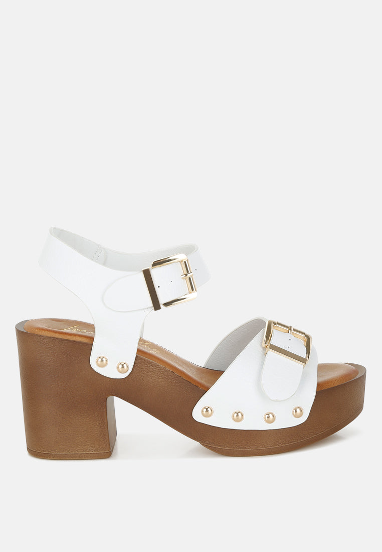 Ompasa Genuine Leather Clog Sandals-0