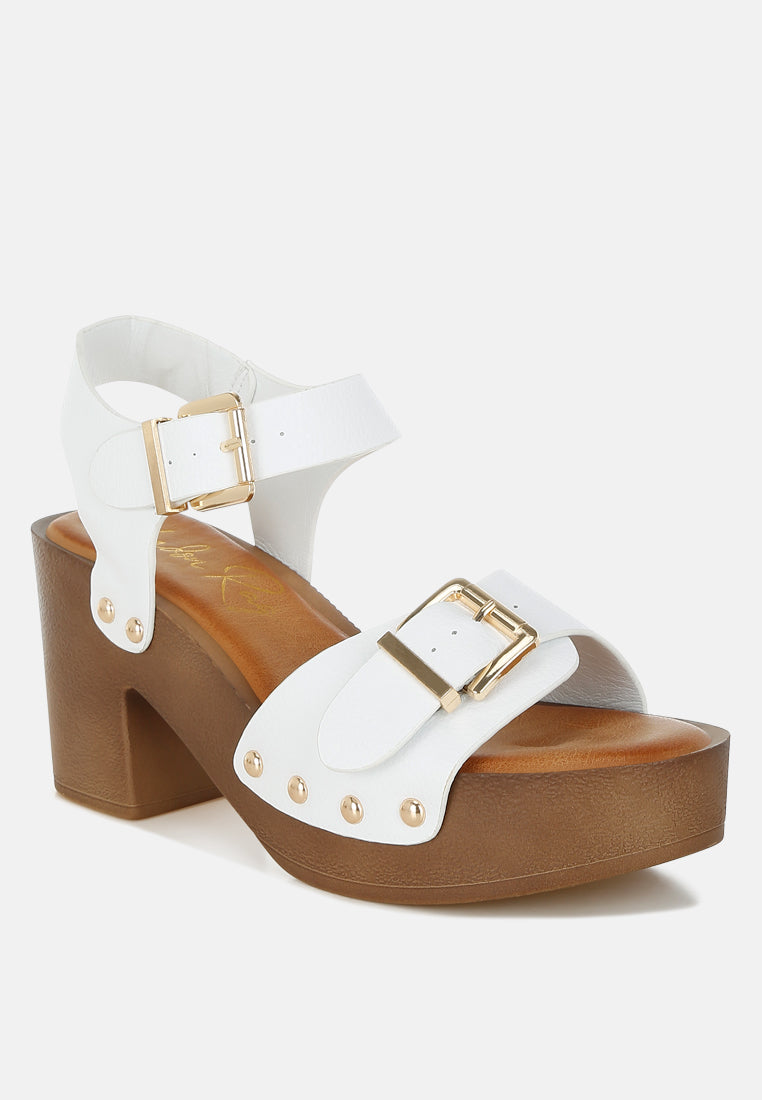 Ompasa Genuine Leather Clog Sandals-1