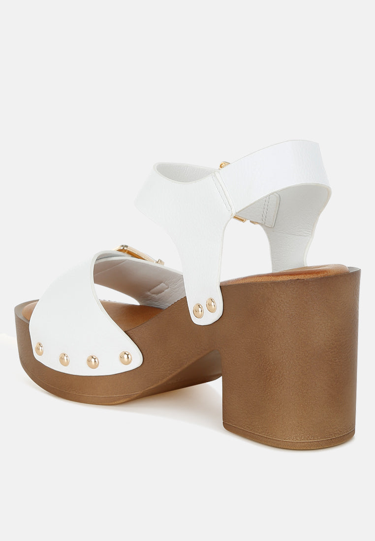 Ompasa Genuine Leather Clog Sandals-2