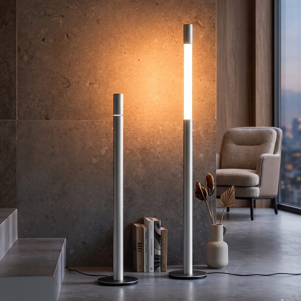 Minimalist Aluminum Telescopic Floor Lamp 53‘’H-1