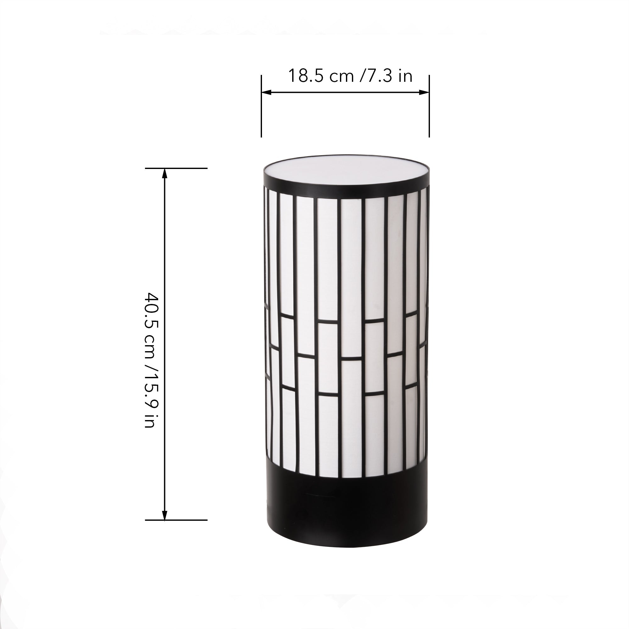 Japanese Style Floor Lamp, Cylindrical Table Floor Lamp with Fabric Shade, Warm Ambient LED Lamp for Living Room, Bedroom, Reading Nook, Minimalist Home Decor-3